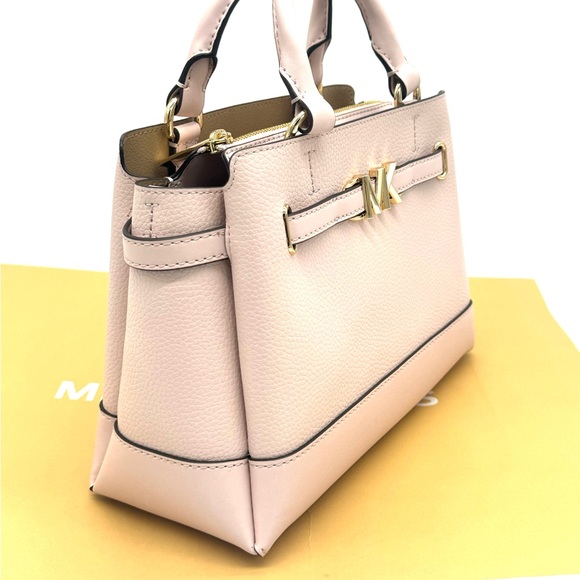 Michael Kors Reed Small Satchel Crossbody Bag Powder Blush - Picture 4 of 12